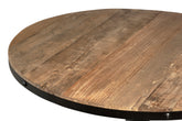 Carper Black Metal and Natural Wood Sealed Finish Bar Table